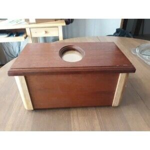 Wood Jewelry Trinket Box with Tray and Photo Insert Keepsake